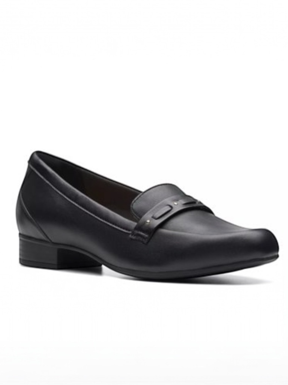 Clarks Women's Black Leather Penny-Style Loafer Size 7.5